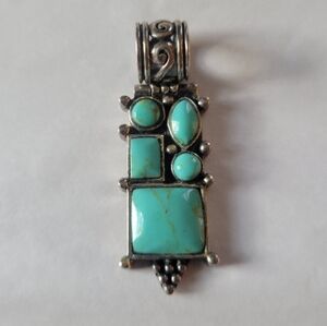 Turquoise and Sterling Silver Pendant